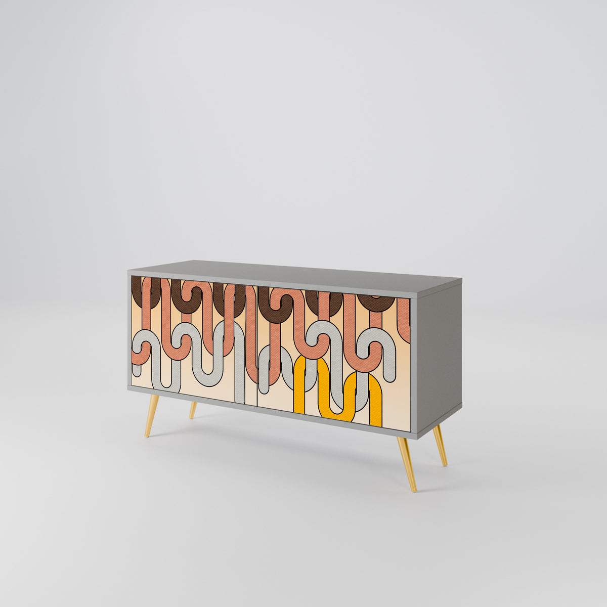 COLORFUL STRINGS Compact 2-Door TV Cabinet