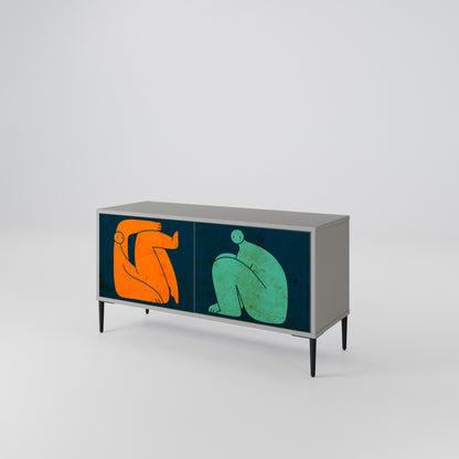 TOGETHER BUT SEPARATELY Compact 2-Door TV Cabinet