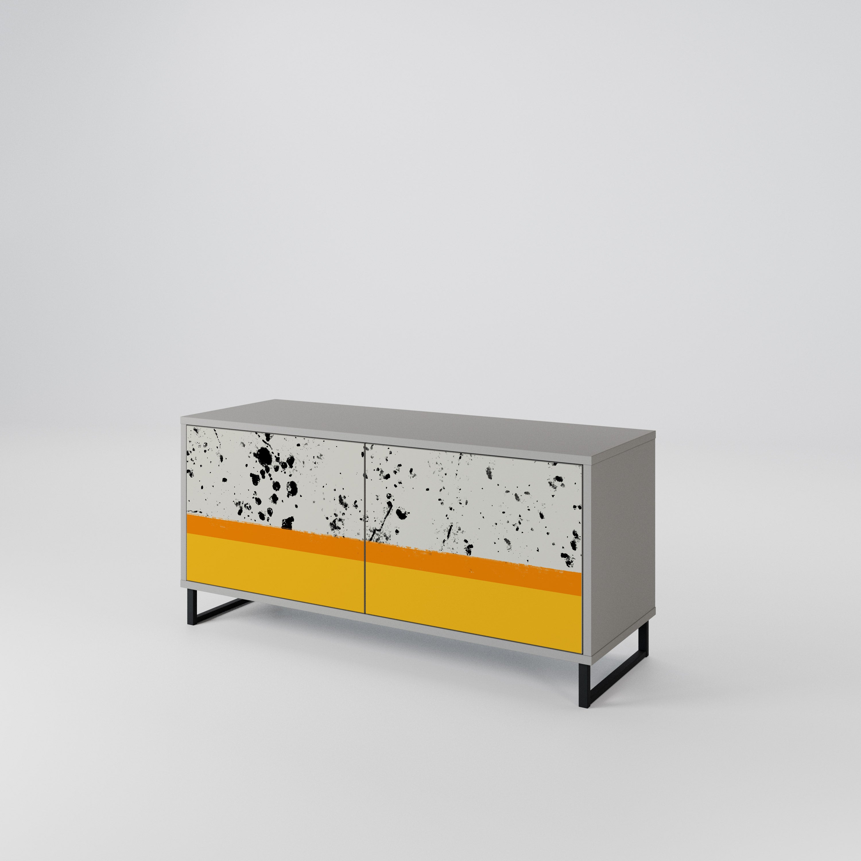 DYED BY ORANGE Συμπαγές έπιπλο τηλεόρασης 2-θυρών