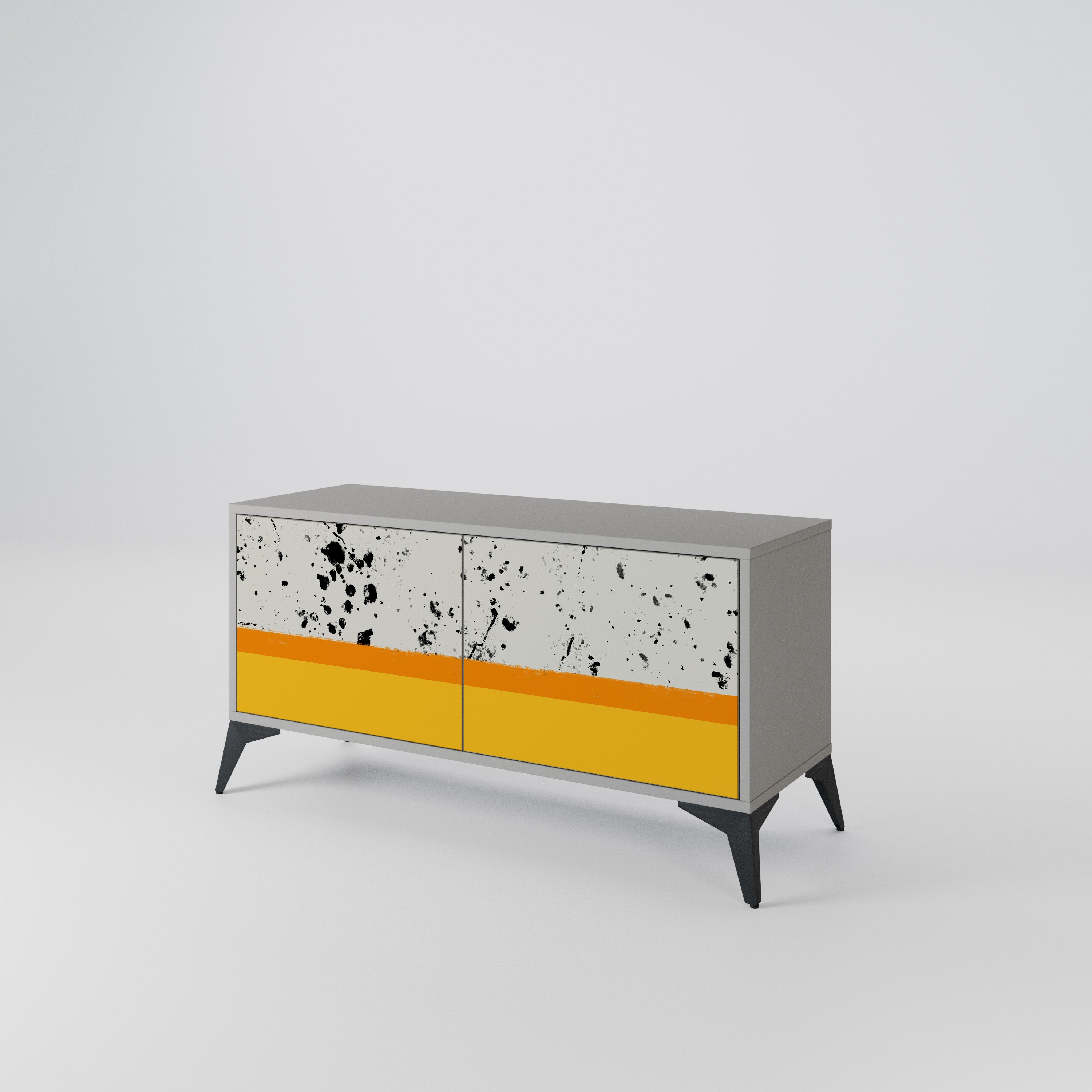 DYED BY ORANGE Συμπαγές έπιπλο τηλεόρασης 2-θυρών