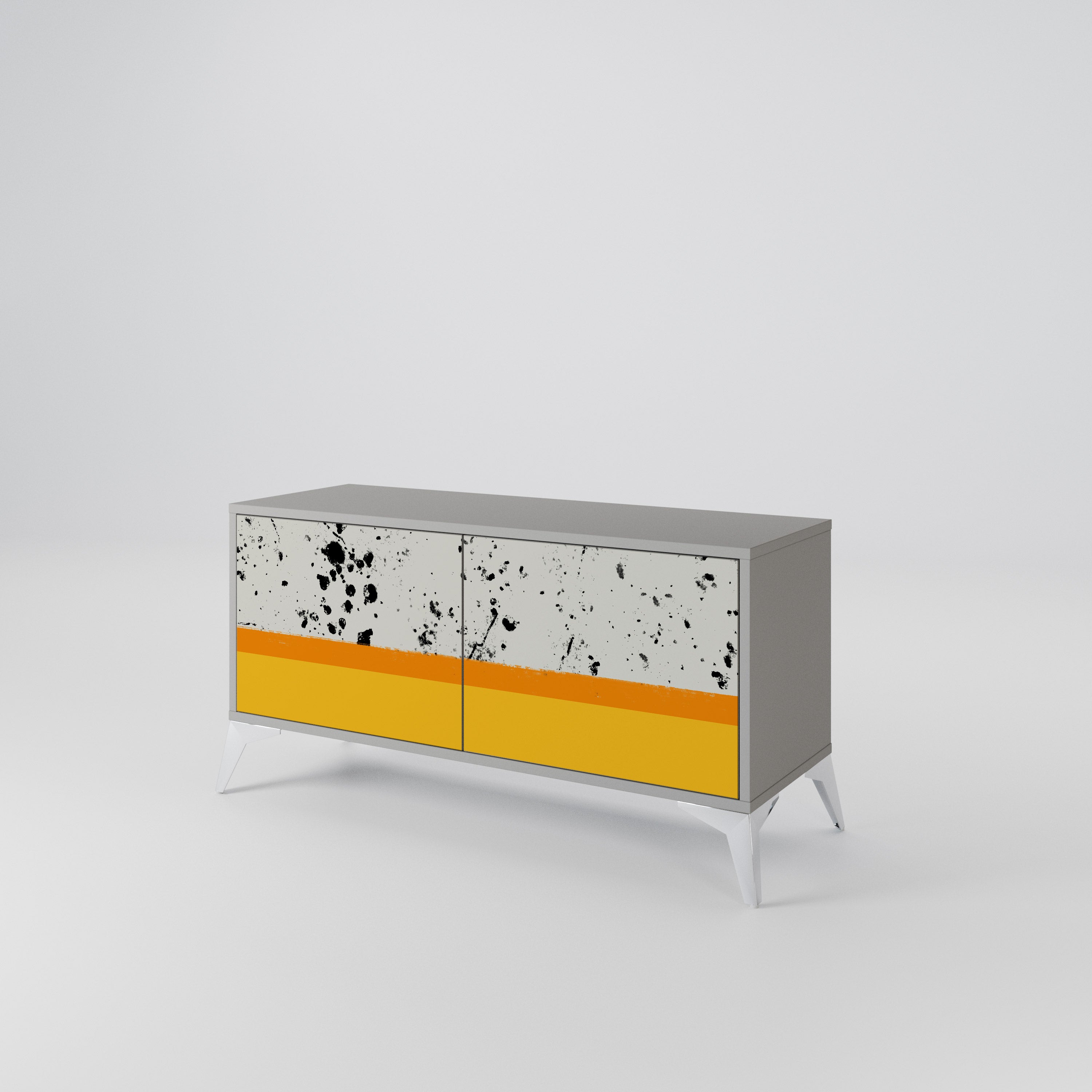 DYED BY ORANGE Συμπαγές έπιπλο τηλεόρασης 2-θυρών