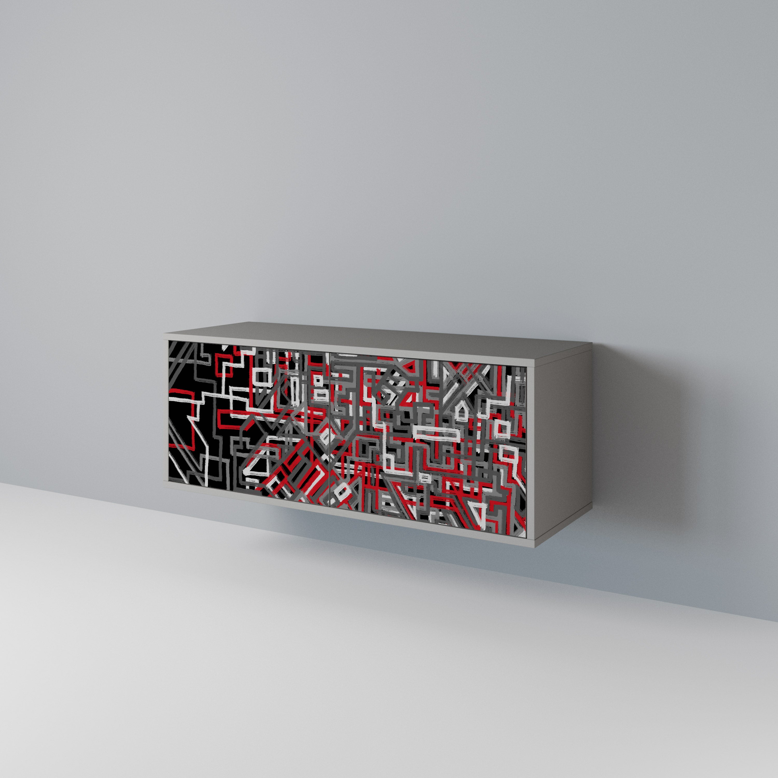 BROKEN LINES Συμπαγές έπιπλο τηλεόρασης 2-θυρών