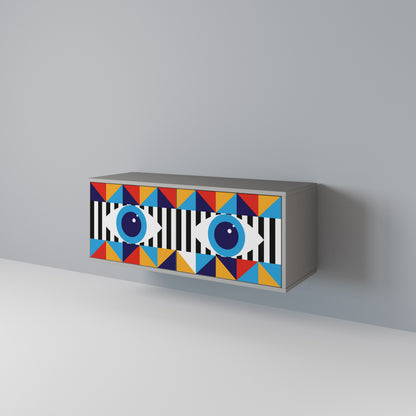 ABSTRACTION AND GEOMETRY Συμπαγές έπιπλο τηλεόρασης 2-θυρών
