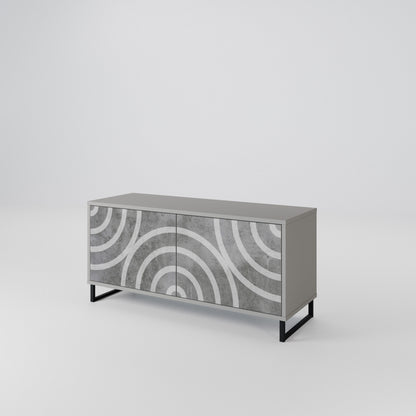 CIRCLE CONCRETE Συμπαγές έπιπλο τηλεόρασης 2-θυρών