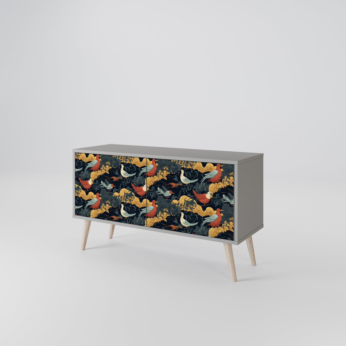 FOWLY DAZE Compact 2-Door TV Cabinet