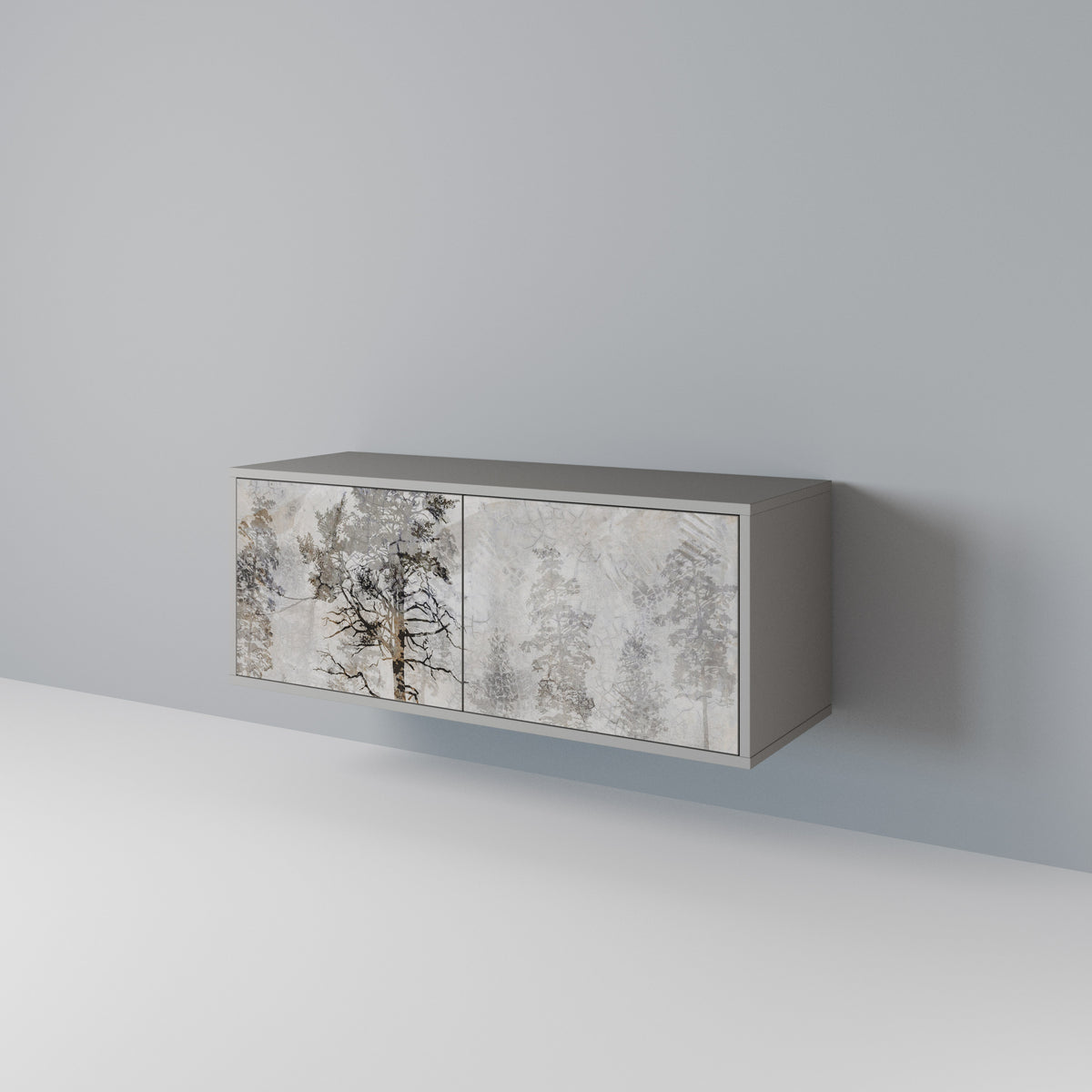 FADE IN THE TREES Compact 2-Door TV Cabinet