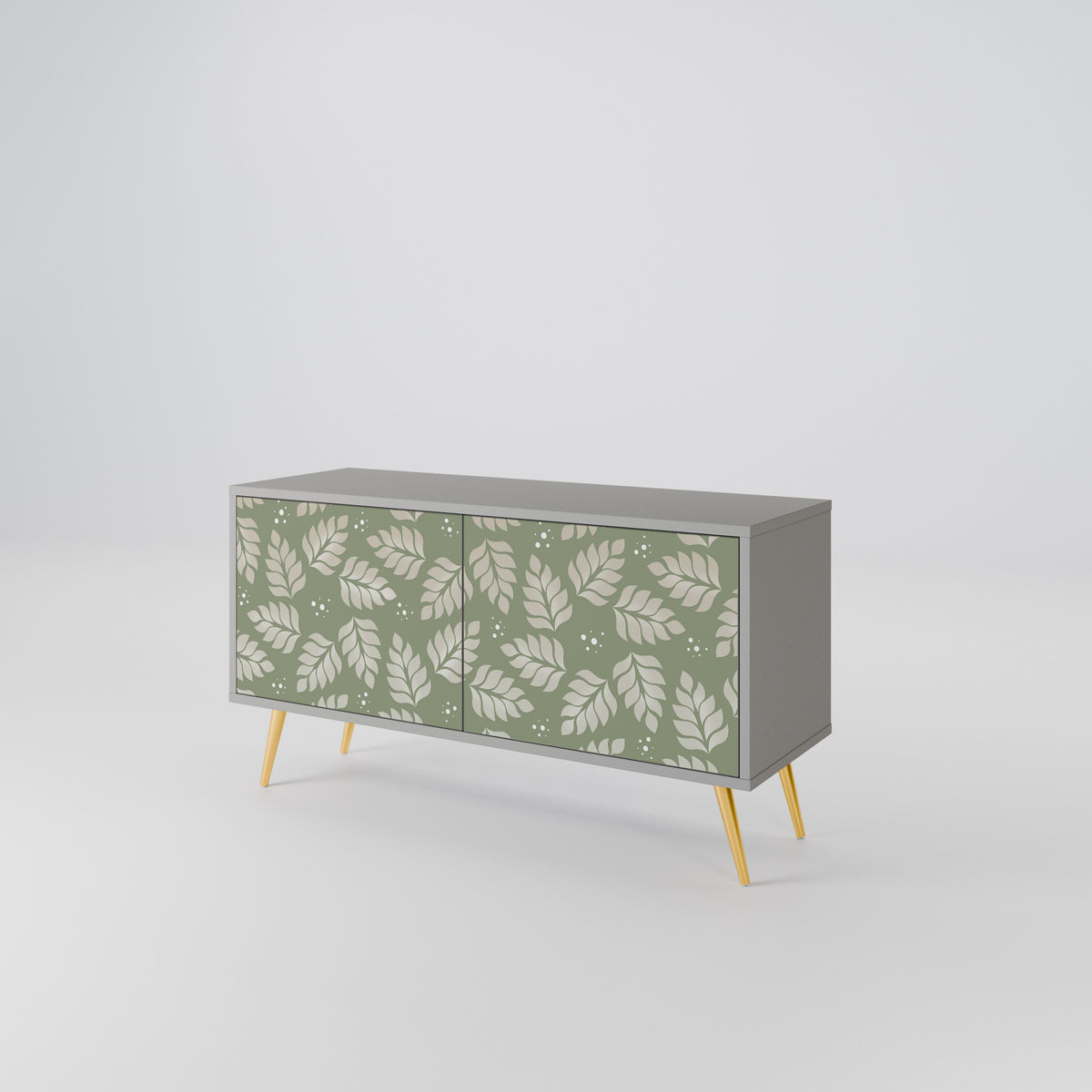 LEAVES ON GREEN Compact 2-Door TV Cabinet