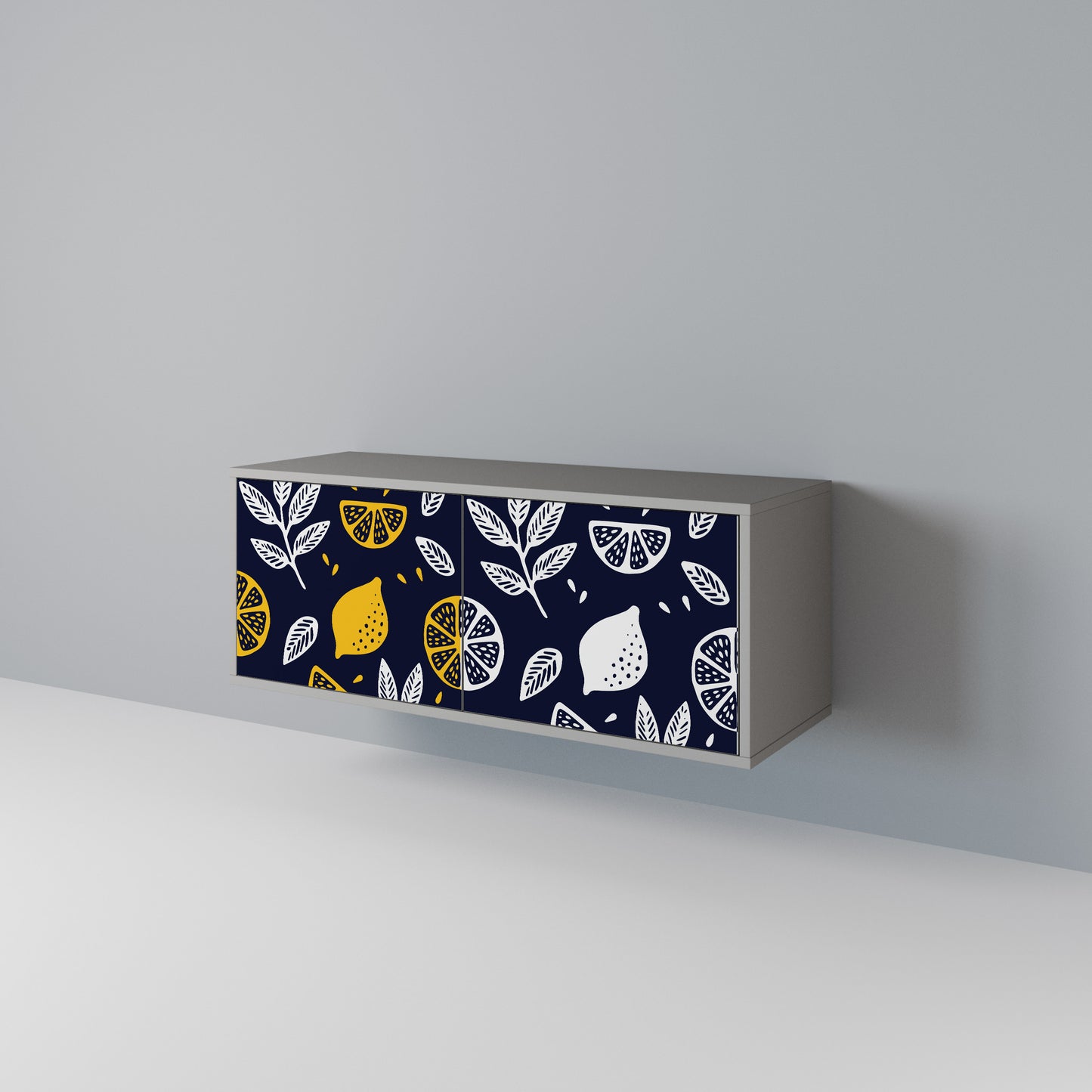 CITRUS BLACK AND WHITE Συμπαγές έπιπλο τηλεόρασης 2-θυρών
