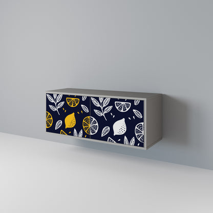 CITRUS BLACK AND WHITE Συμπαγές έπιπλο τηλεόρασης 2-θυρών