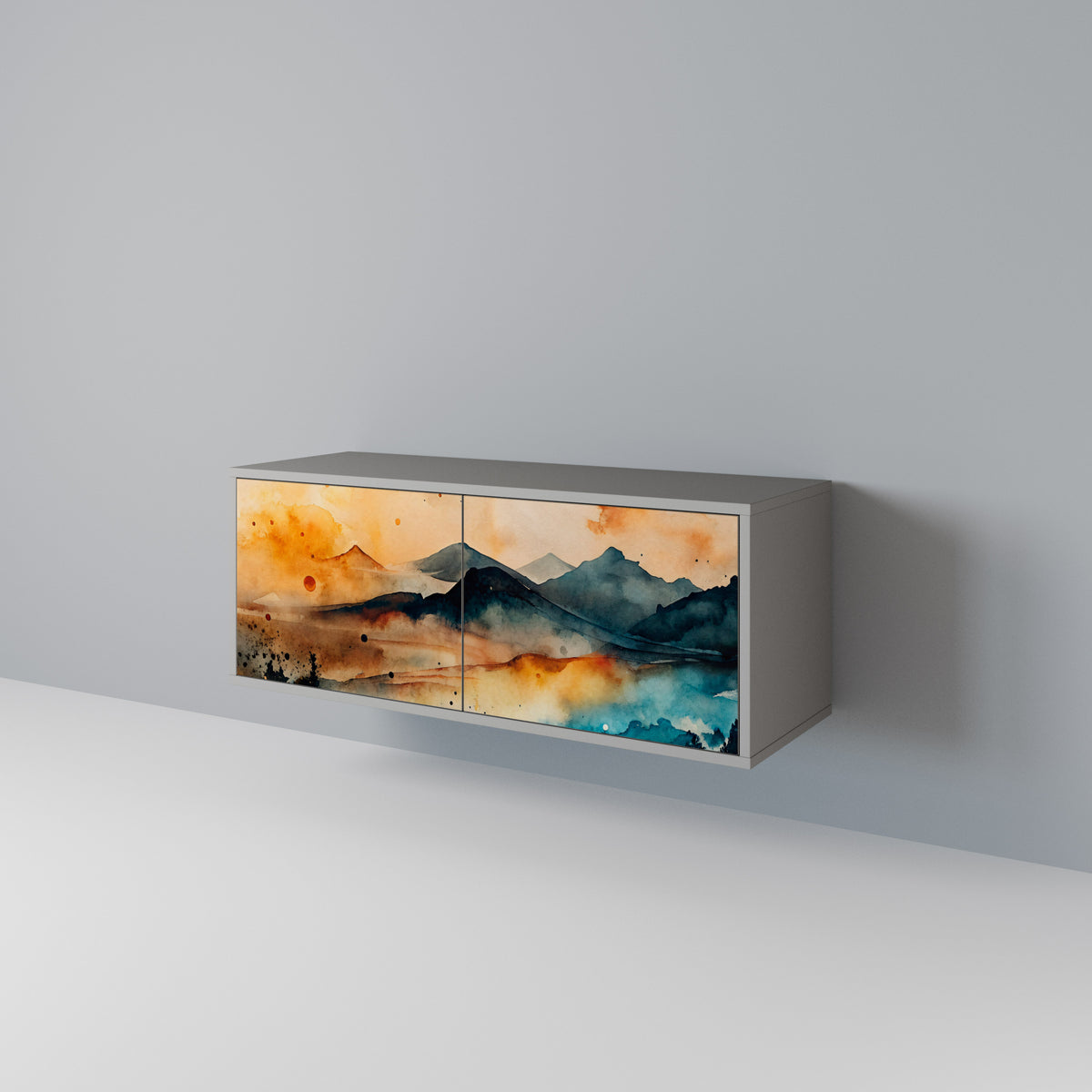 OMINOUS MOUNTAINS Συμπαγές έπιπλο τηλεόρασης 2-θυρών