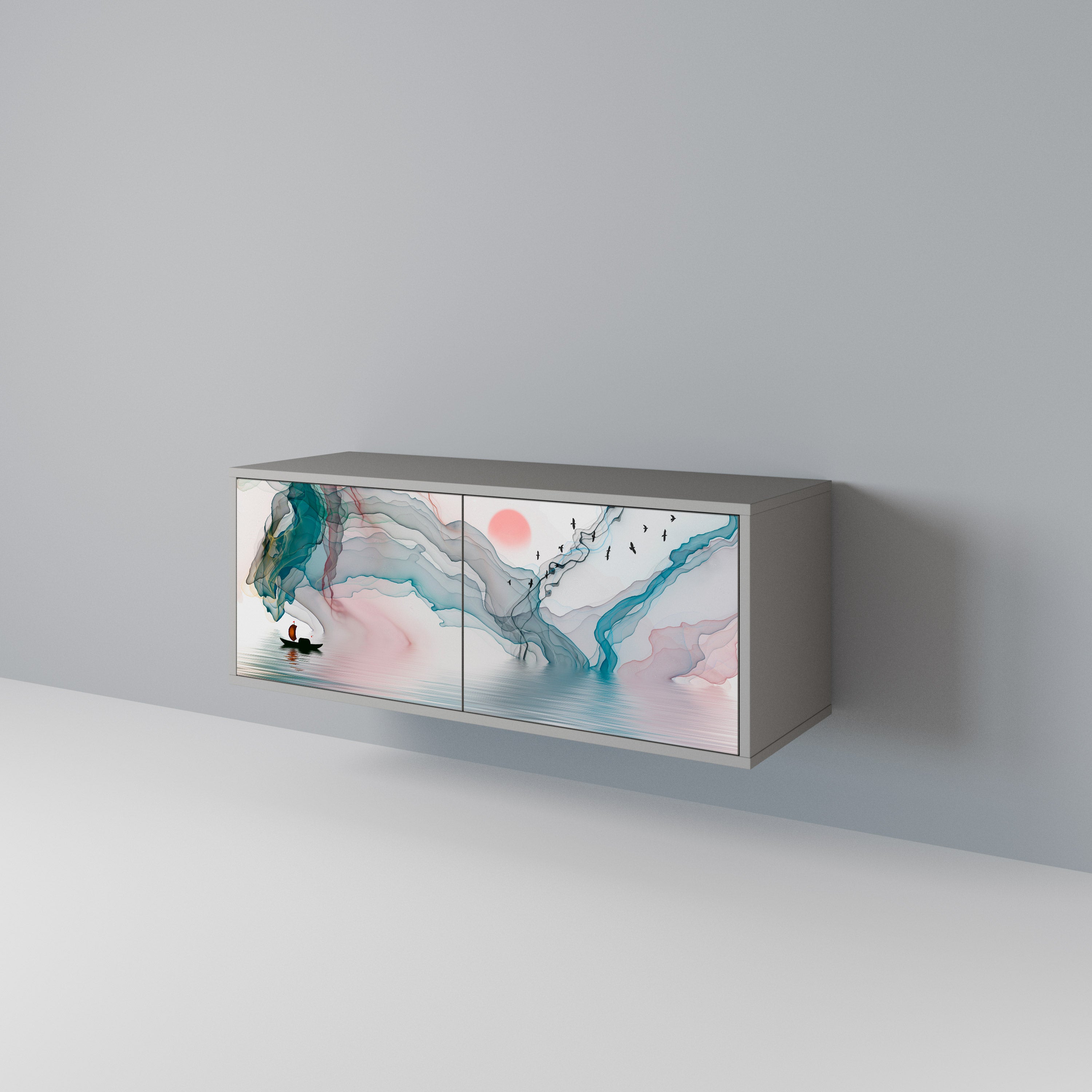 VELVET CROSSING Συμπαγές έπιπλο τηλεόρασης 2-θυρών