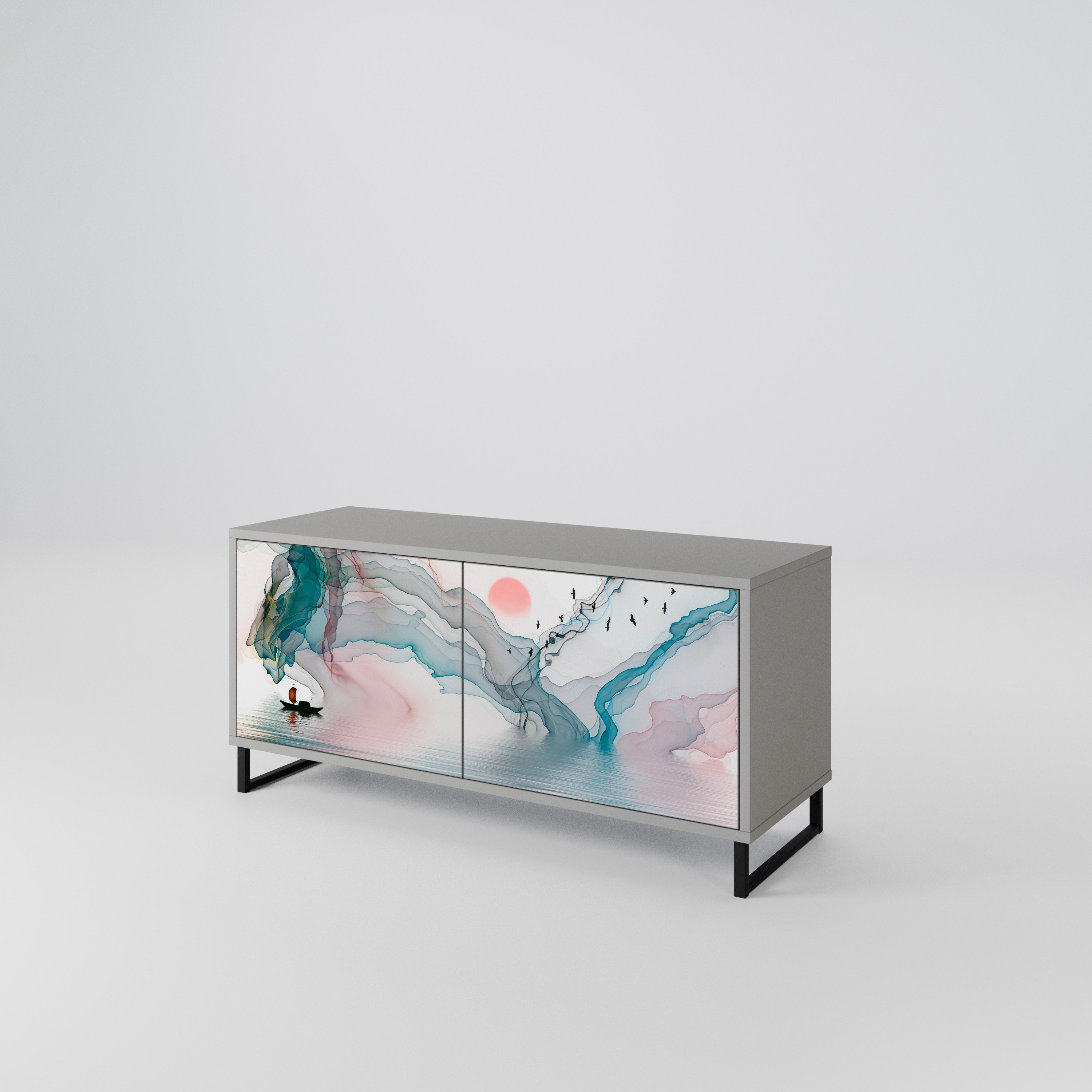 VELVET CROSSING Συμπαγές έπιπλο τηλεόρασης 2-θυρών