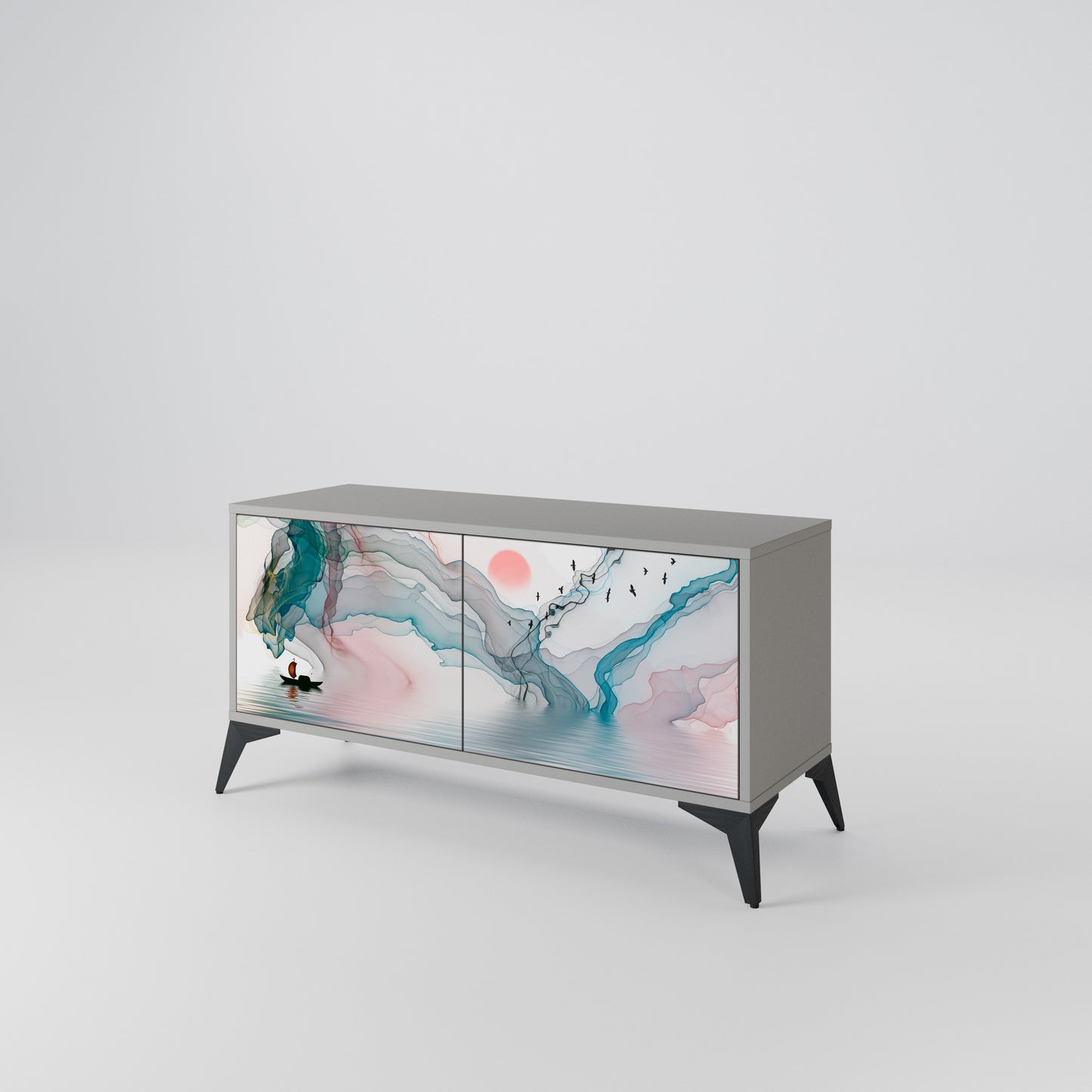VELVET CROSSING Compact 2-Door TV Cabinet