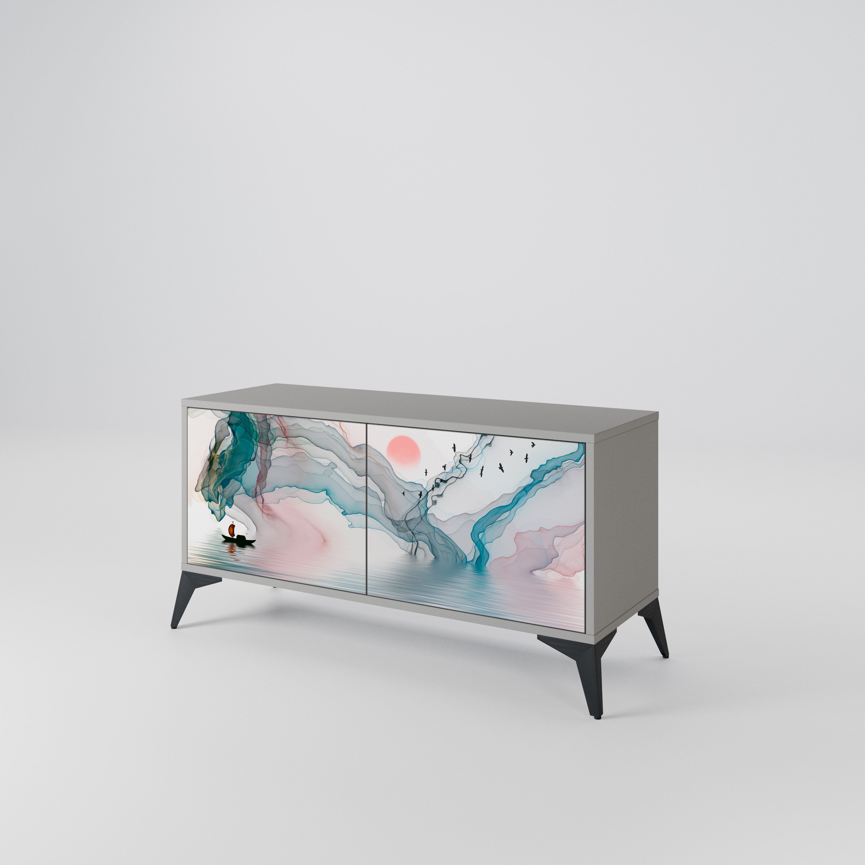 VELVET CROSSING Συμπαγές έπιπλο τηλεόρασης 2-θυρών