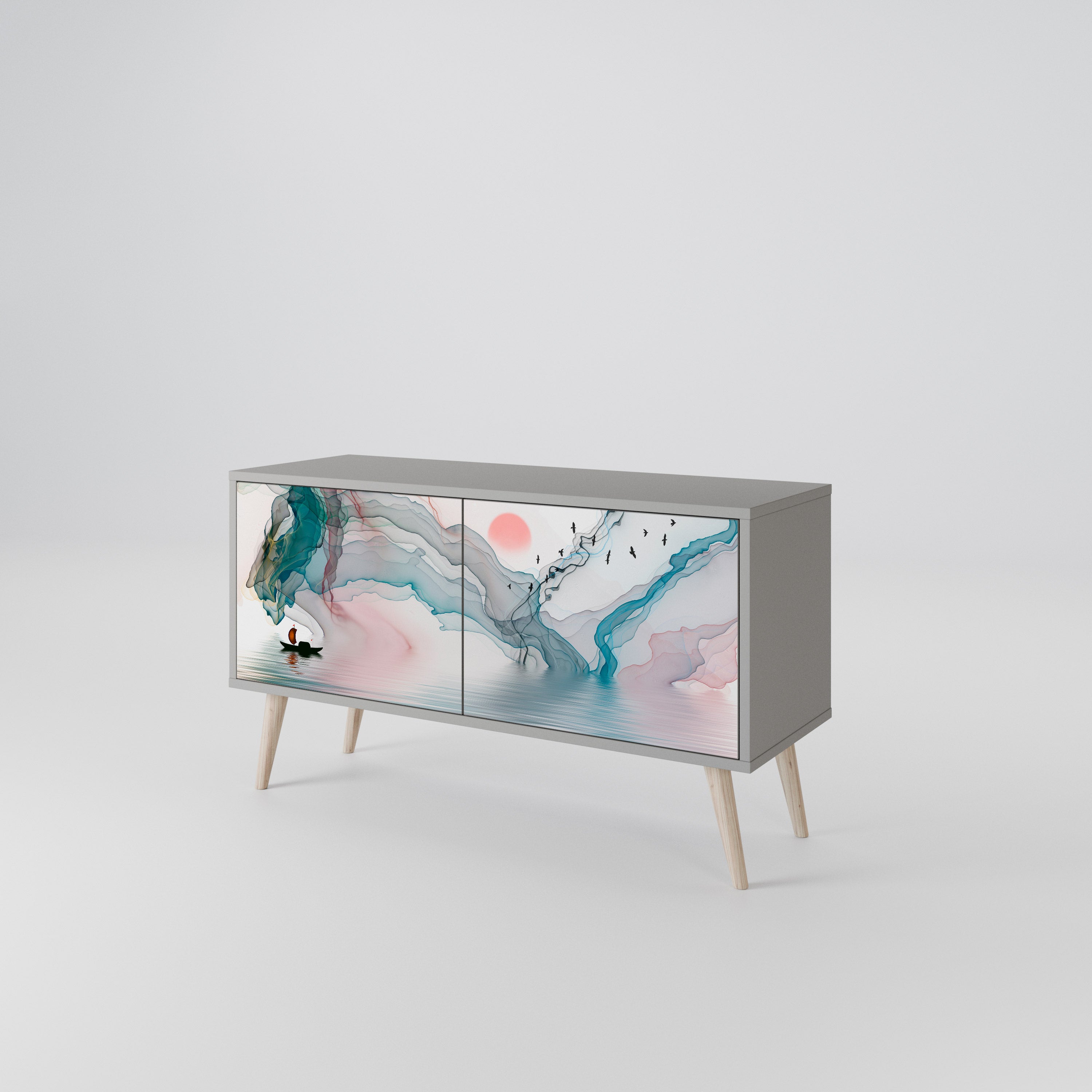 VELVET CROSSING Συμπαγές έπιπλο τηλεόρασης 2-θυρών