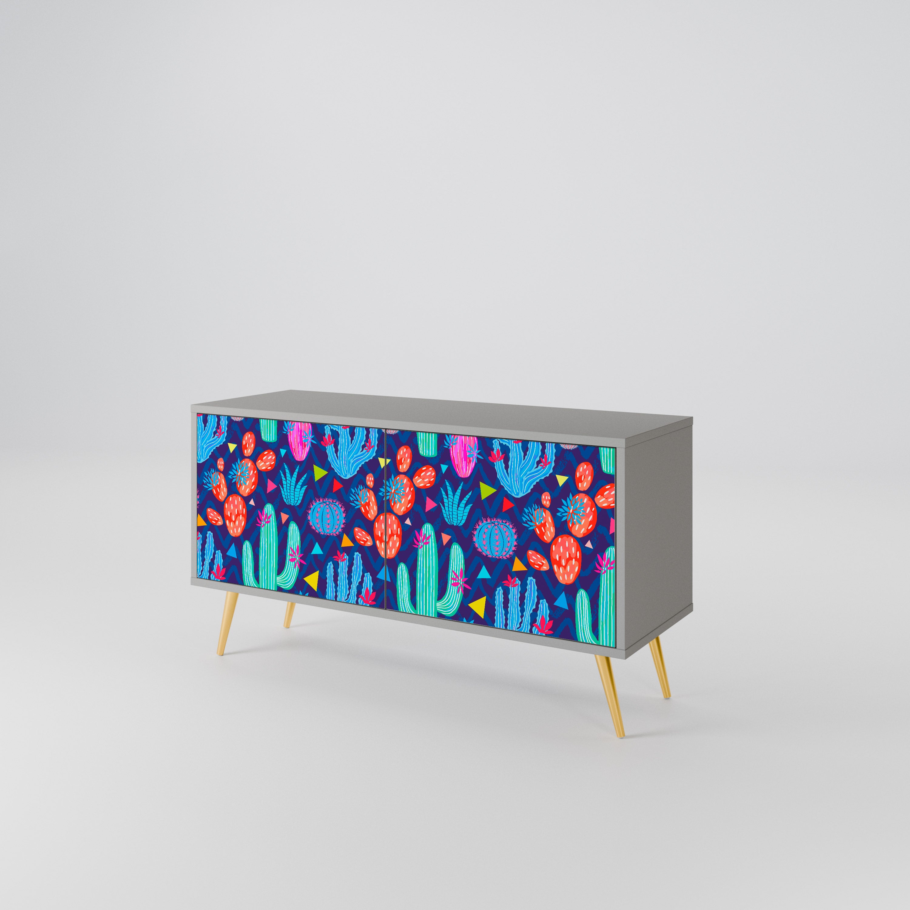 CACTUS VIBES Συμπαγές έπιπλο τηλεόρασης 2-θυρών