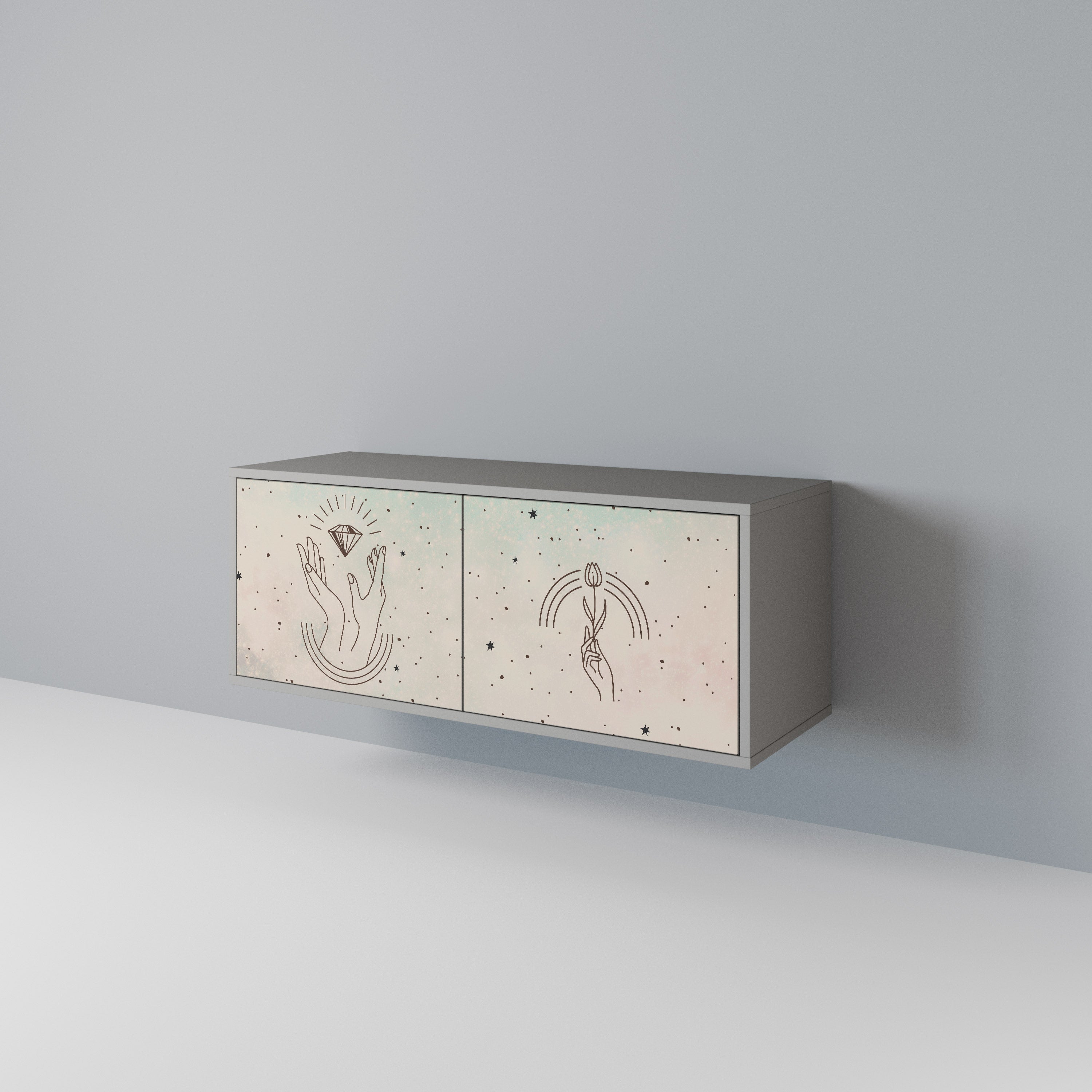 DELICATE BEAUTY Συμπαγές έπιπλο τηλεόρασης 2-θυρών