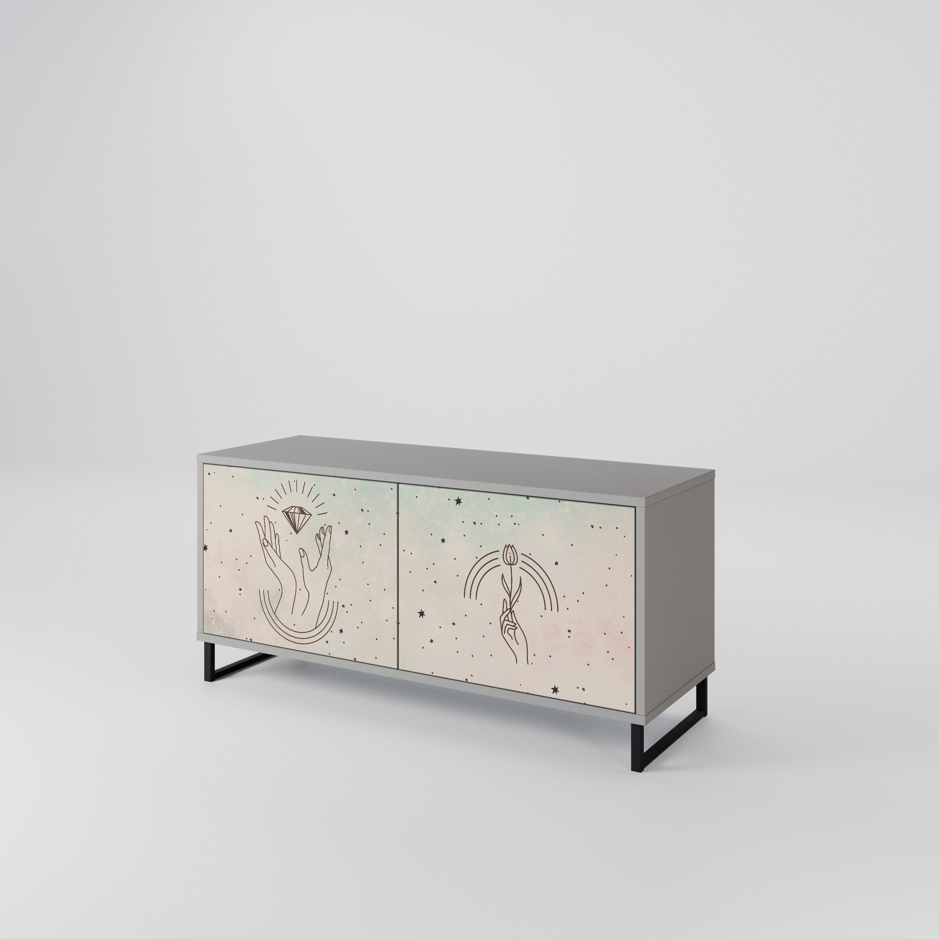 DELICATE BEAUTY Συμπαγές έπιπλο τηλεόρασης 2-θυρών