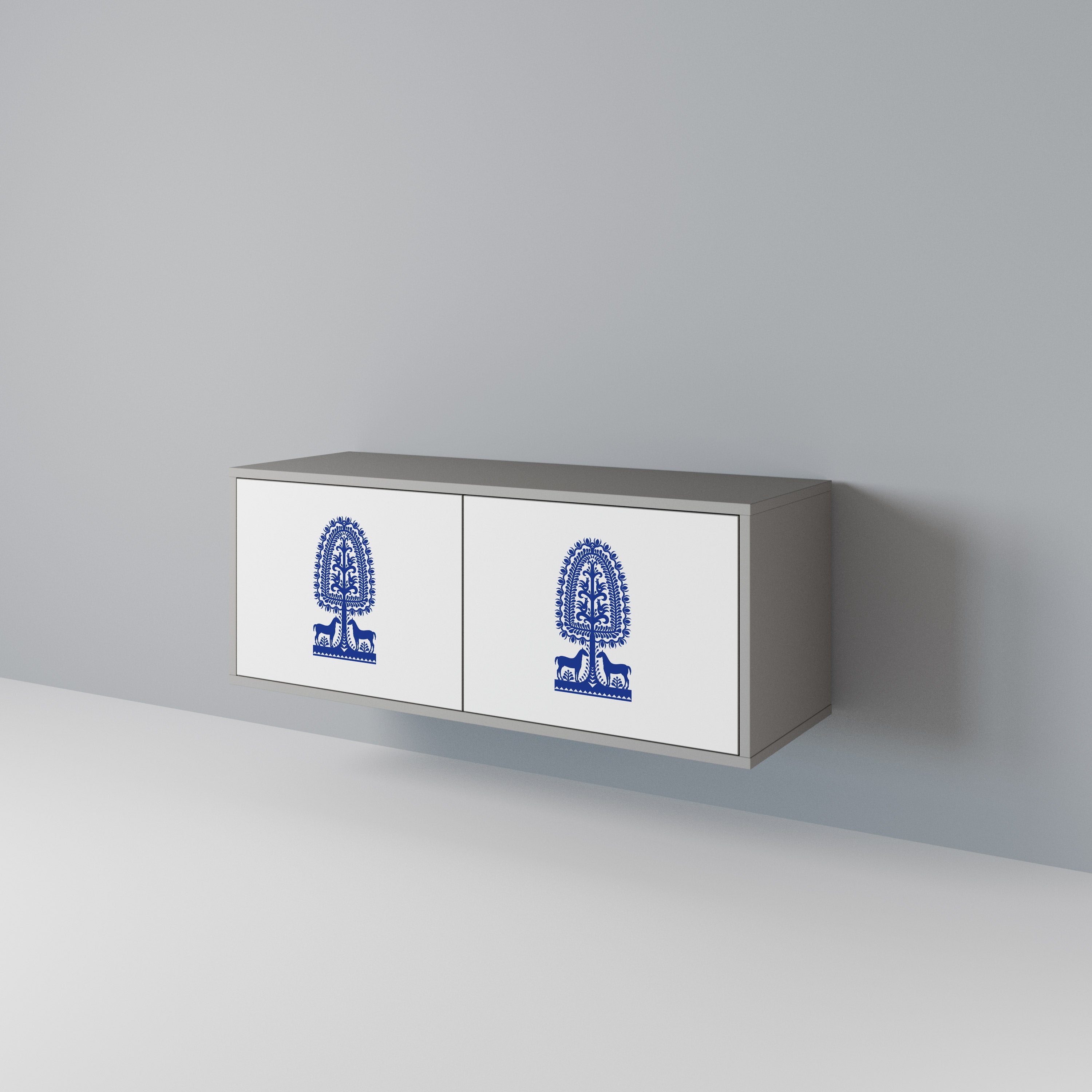 POLISH FOLK ART Συμπαγές έπιπλο τηλεόρασης 2-θυρών