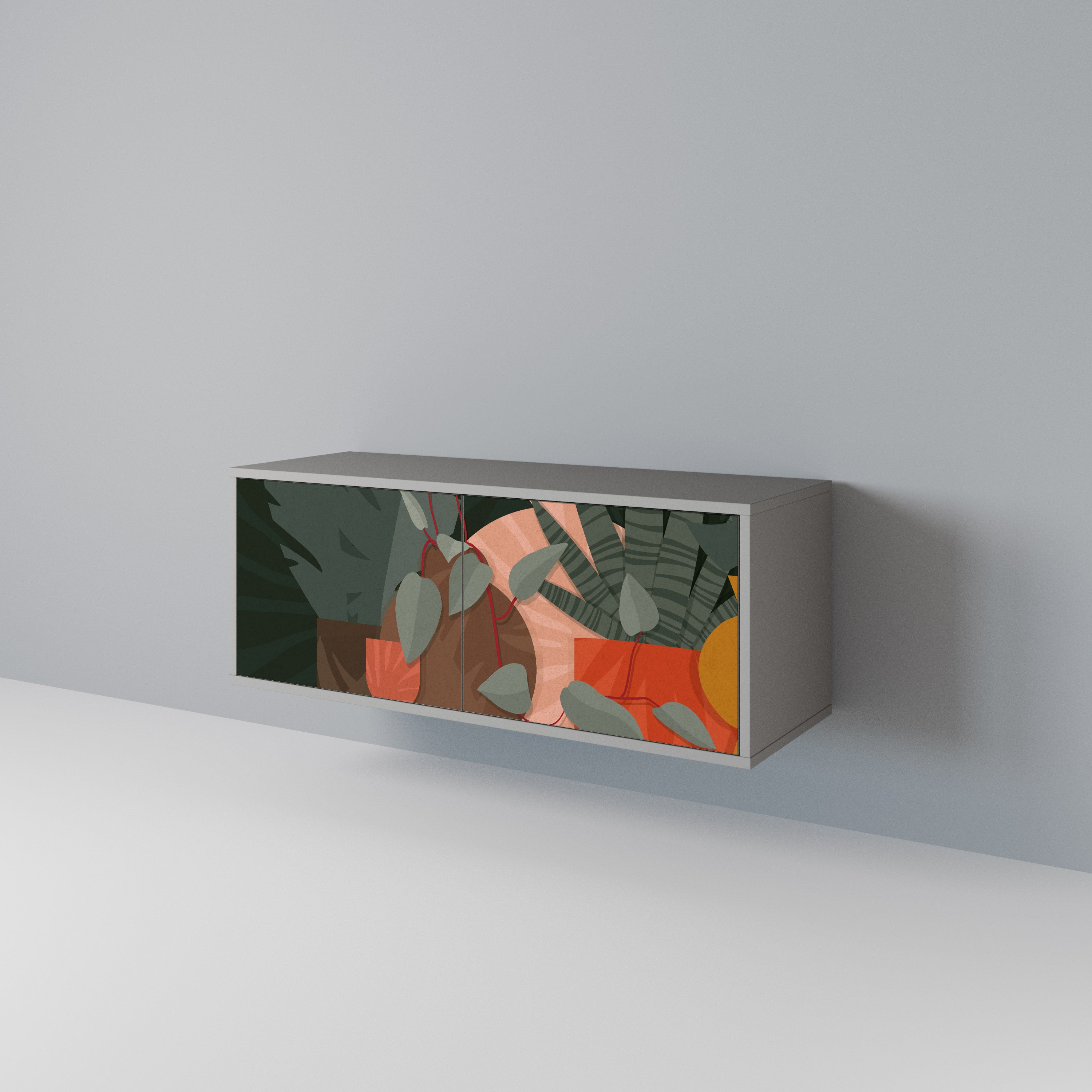 TROPICAL COMPOSITION Συμπαγές έπιπλο τηλεόρασης 2-θυρών