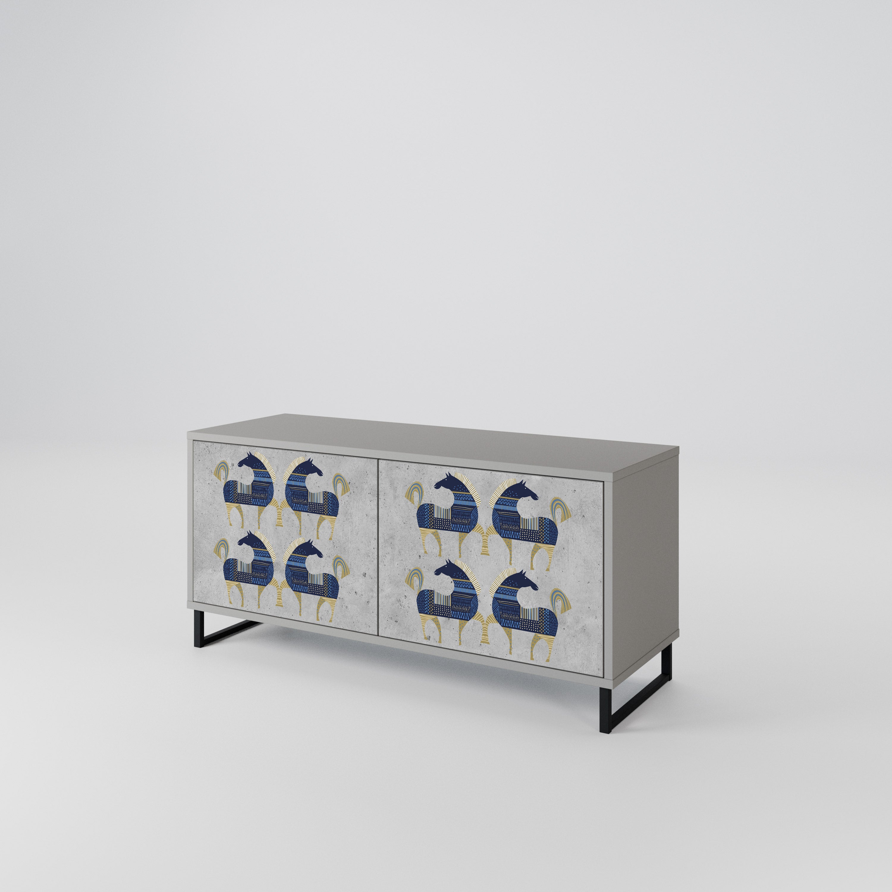 MAJESTIC STEED Συμπαγές έπιπλο τηλεόρασης 2-θυρών