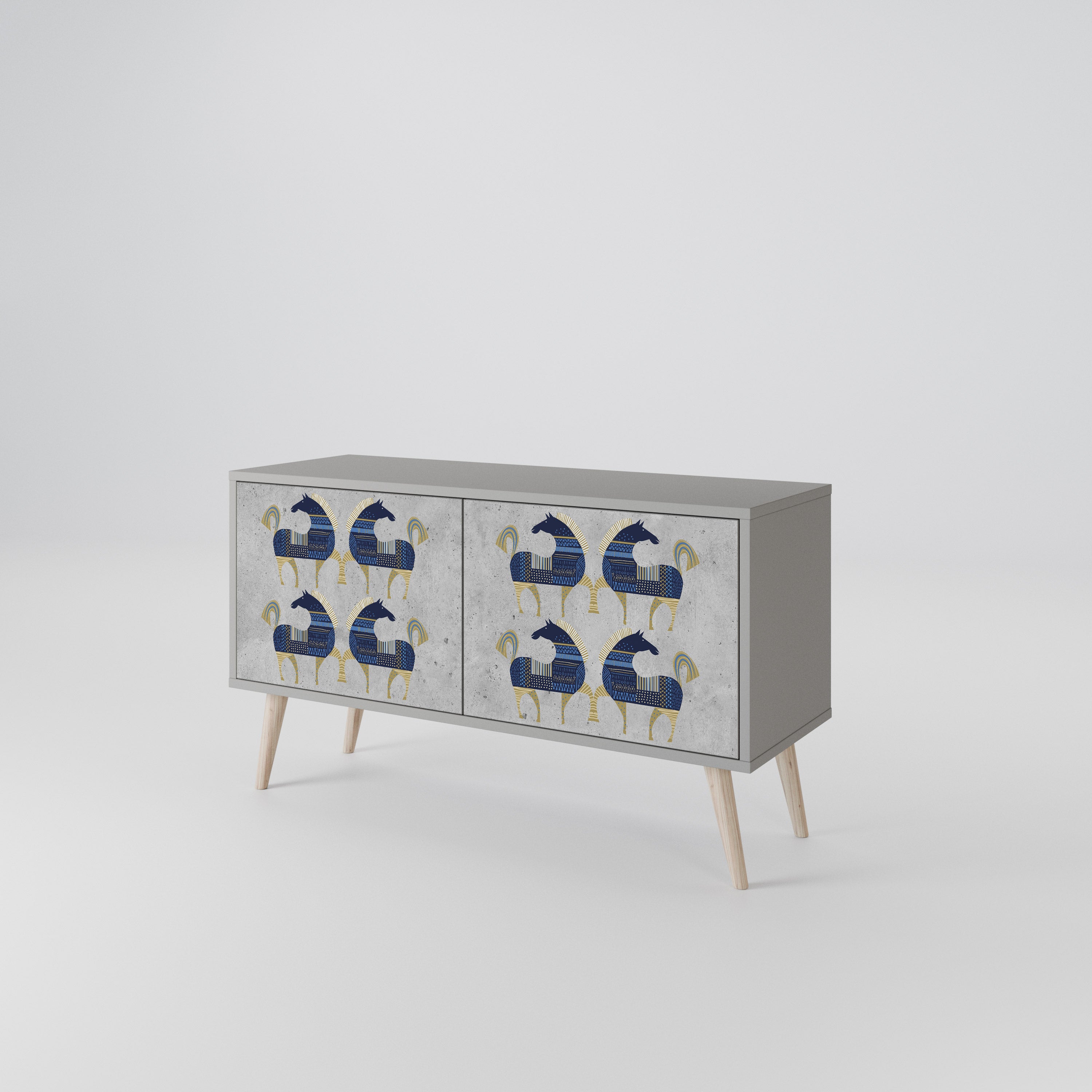 MAJESTIC STEED Συμπαγές έπιπλο τηλεόρασης 2-θυρών