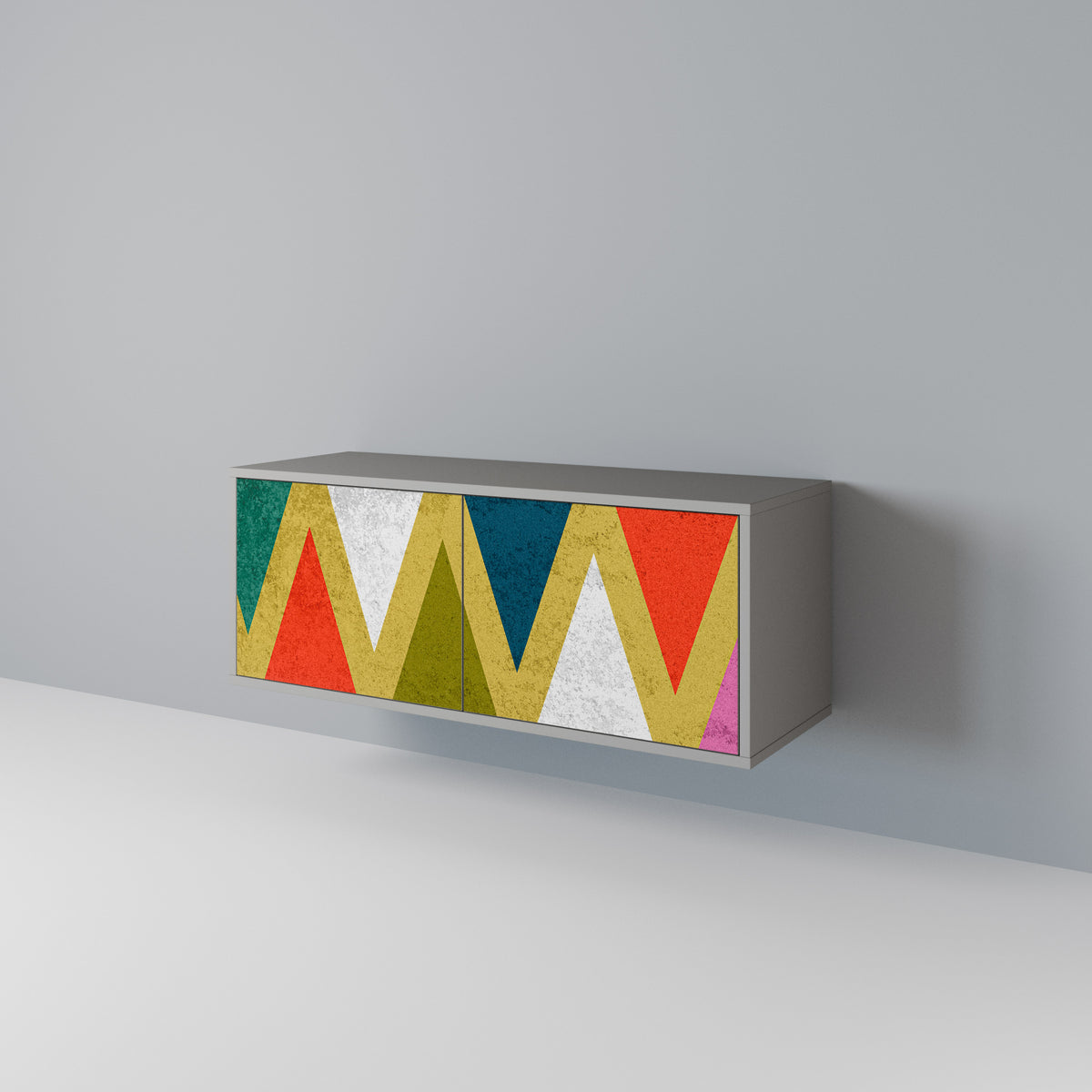 COLORFUL TRIANGLES Συμπαγές έπιπλο τηλεόρασης 2-θυρών