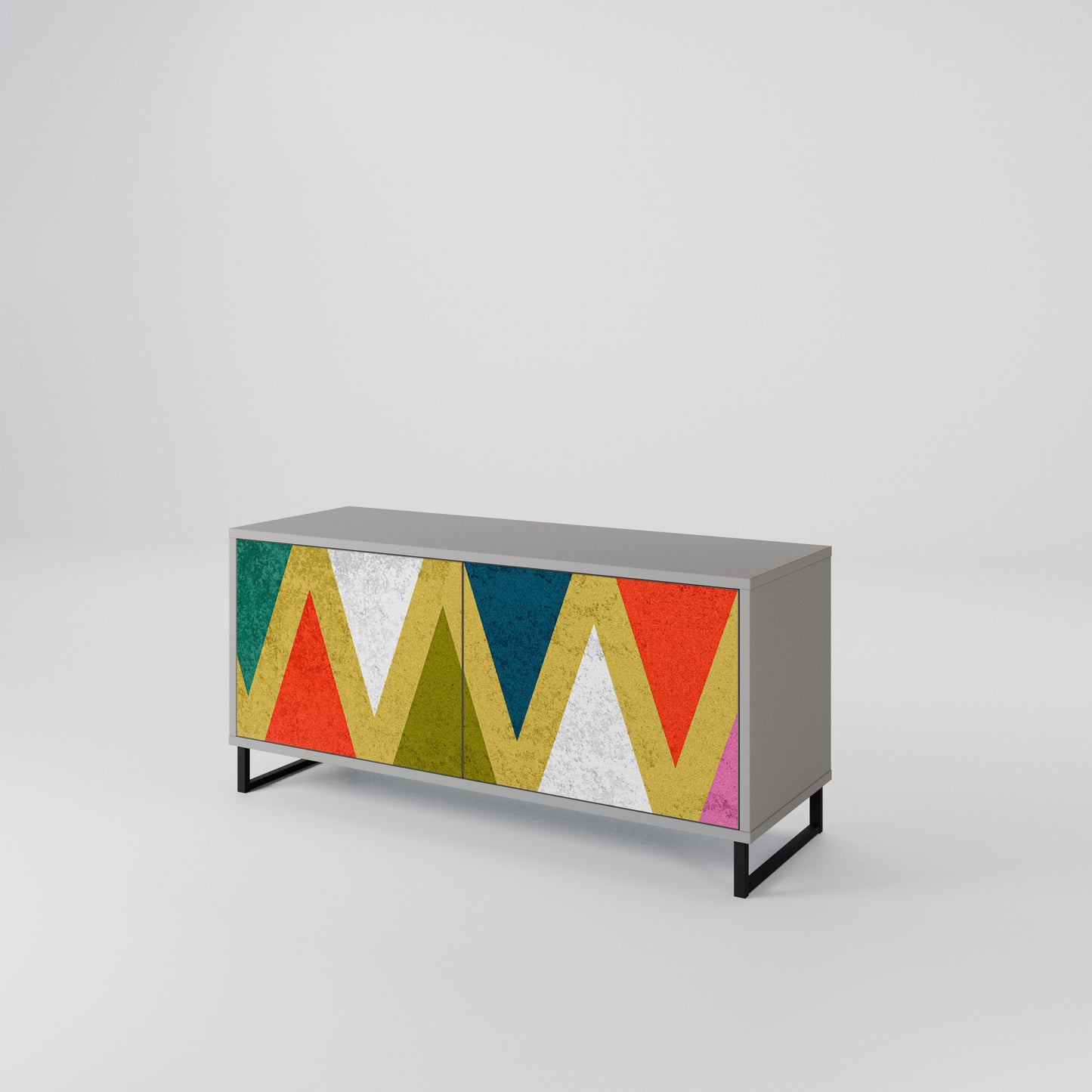 COLORFUL TRIANGLES Συμπαγές έπιπλο τηλεόρασης 2-θυρών