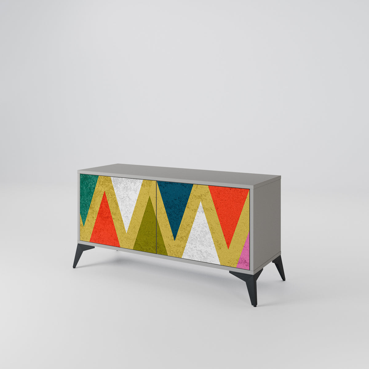 COLORFUL TRIANGLES Συμπαγές έπιπλο τηλεόρασης 2-θυρών