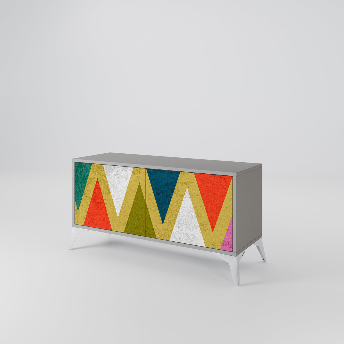 COLORFUL TRIANGLES Συμπαγές έπιπλο τηλεόρασης 2-θυρών