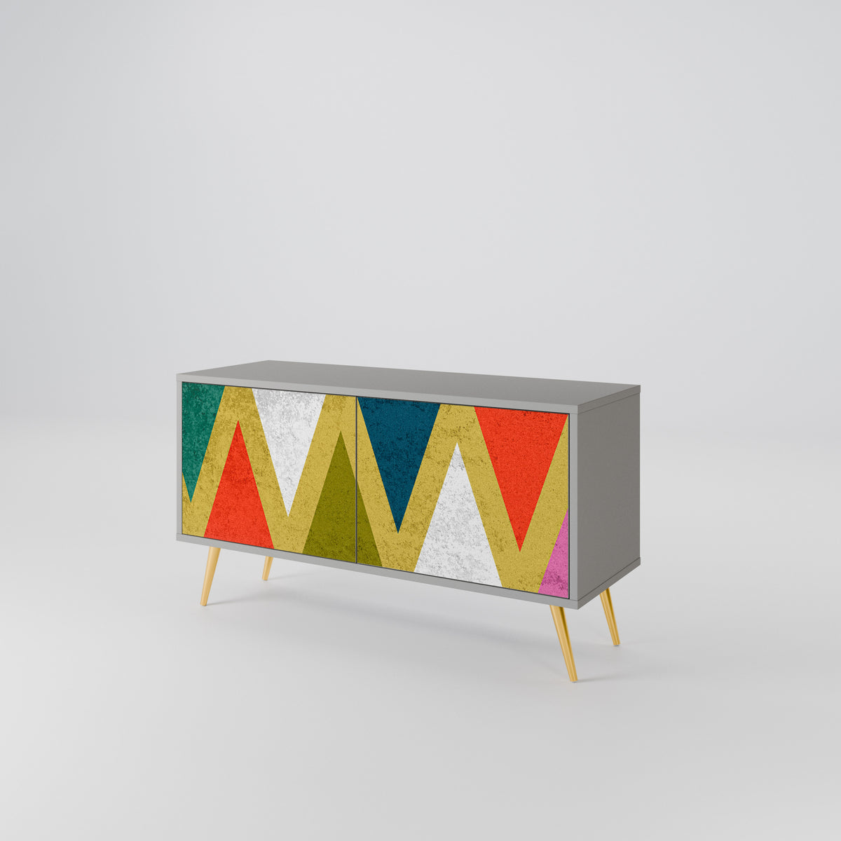 COLORFUL TRIANGLES Συμπαγές έπιπλο τηλεόρασης 2-θυρών