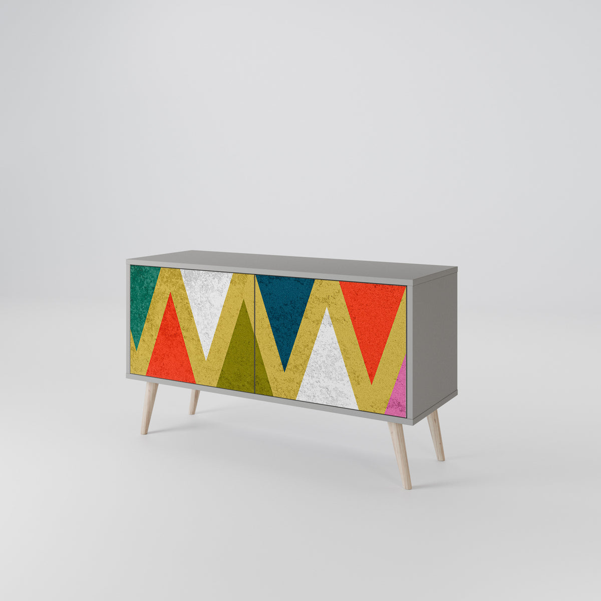 COLORFUL TRIANGLES Συμπαγές έπιπλο τηλεόρασης 2-θυρών