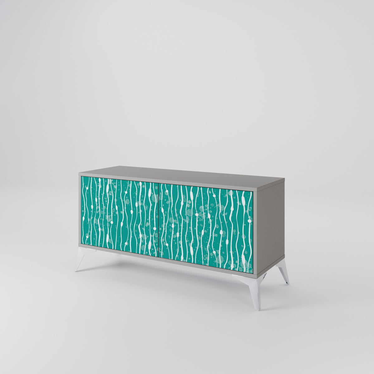 TURQUOISE RAIN Συμπαγές έπιπλο τηλεόρασης 2-θυρών