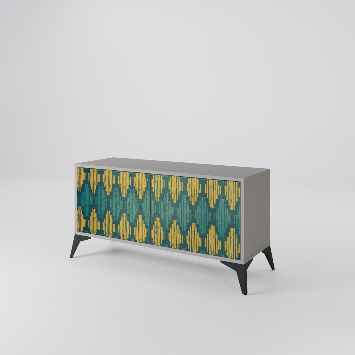 POLYGONS Compact 2-Door TV Cabinet