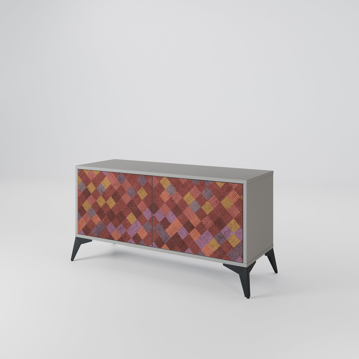 PAINTED SQUARES Συμπαγές έπιπλο τηλεόρασης 2-θυρών