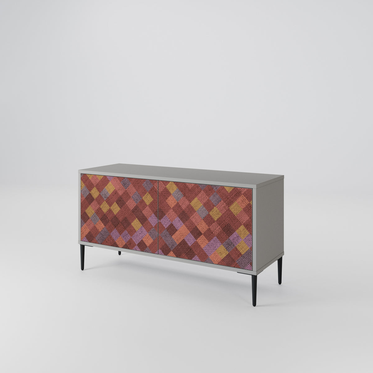 PAINTED SQUARES Συμπαγές έπιπλο τηλεόρασης 2-θυρών
