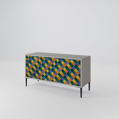 PAINTED SQUARES MIX Συμπαγές έπιπλο τηλεόρασης 2-θυρών