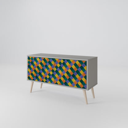 PAINTED SQUARES MIX Συμπαγές έπιπλο τηλεόρασης 2-θυρών