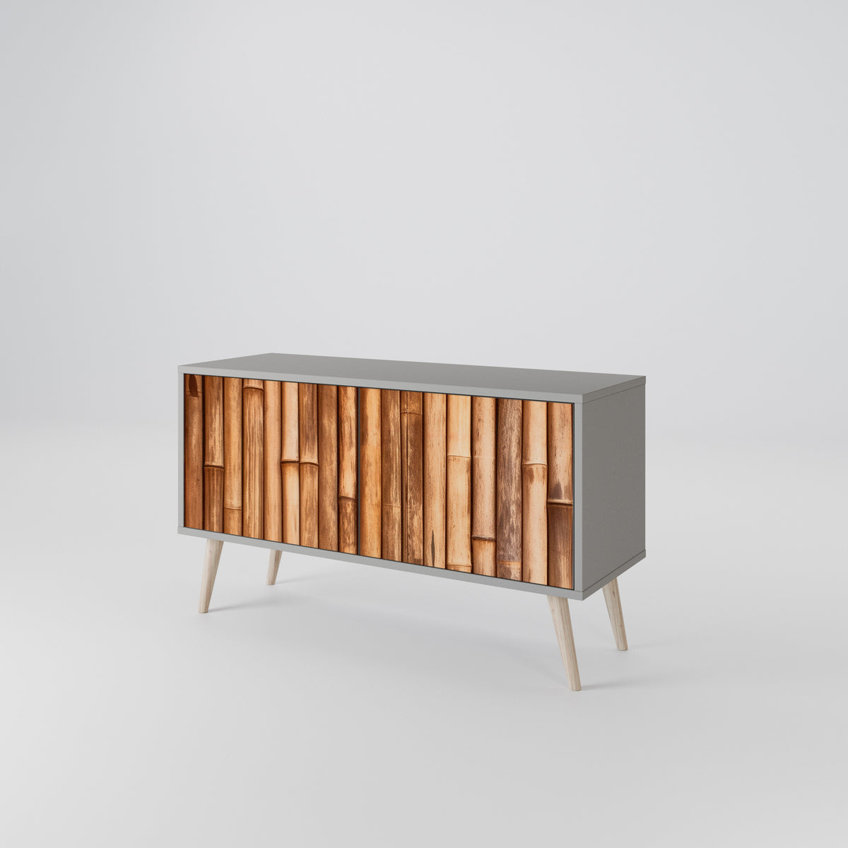 NATURAL WOOD Συμπαγές έπιπλο τηλεόρασης 2-θυρών