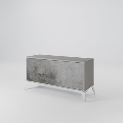 CONCRETE WALL Συμπαγές έπιπλο τηλεόρασης 2-θυρών