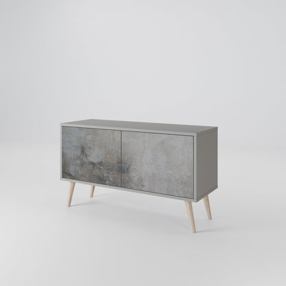 CONCRETE WALL Συμπαγές έπιπλο τηλεόρασης 2-θυρών