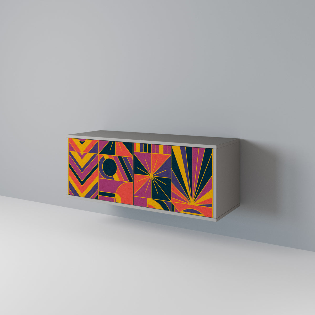 ELECTRIC PATTERNS Συμπαγές έπιπλο τηλεόρασης 2-θυρών