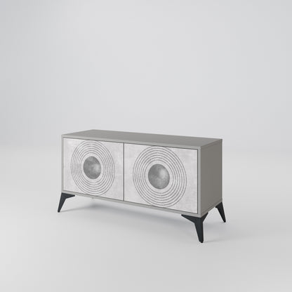 SOLID CIRCLES Compact 2-Door TV Cabinet