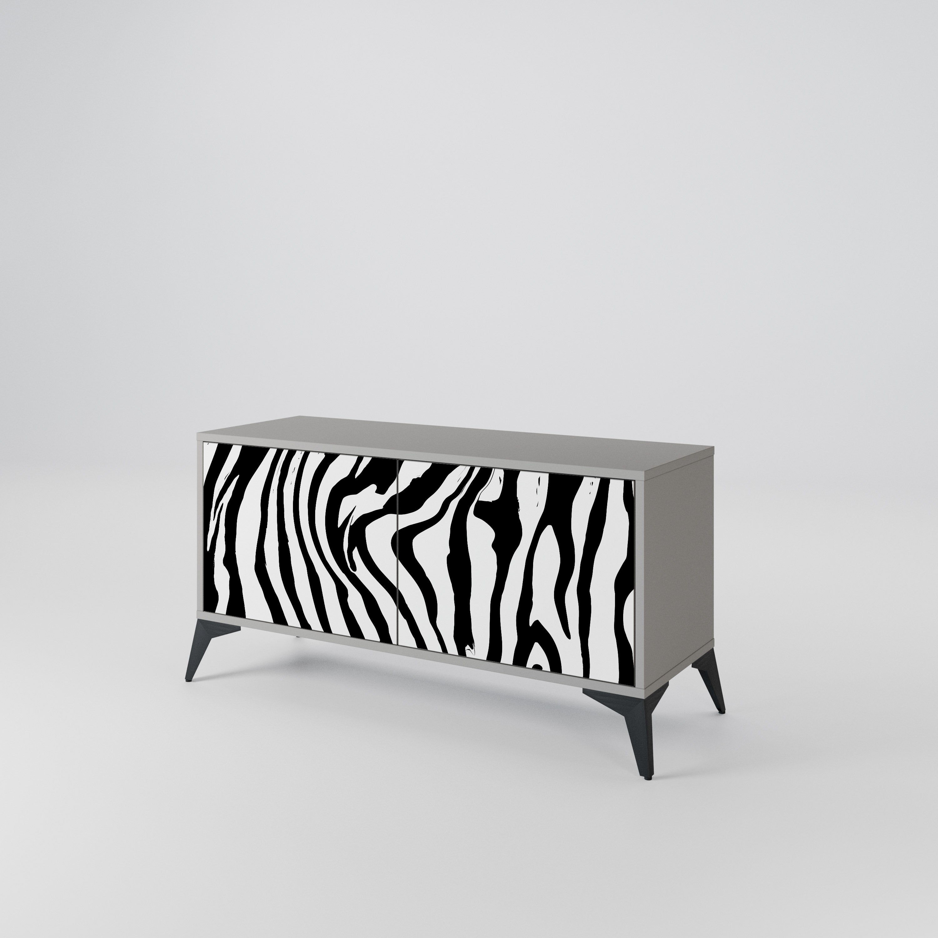 SPLENDID ZEBRA Compact 2-Door TV Cabinet