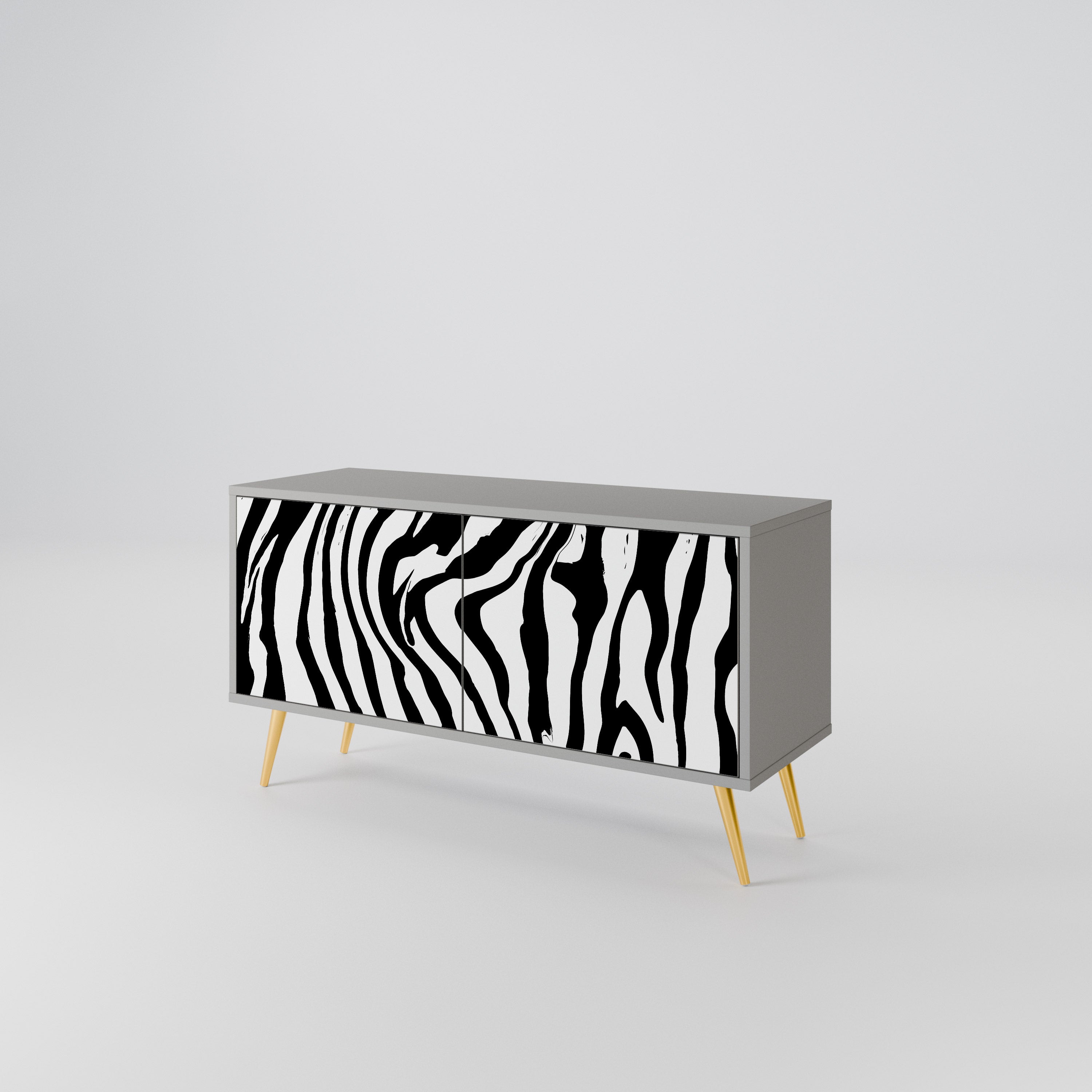 SPLENDID ZEBRA Compact 2-Door TV Cabinet