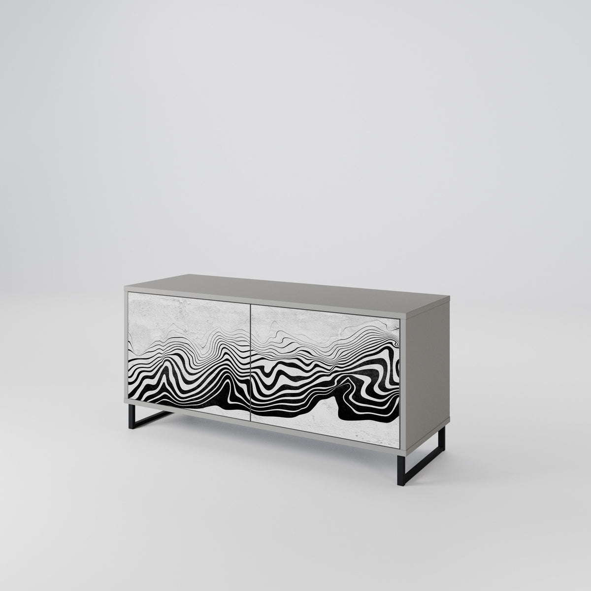 MONOCHROME MIRAGE Συμπαγές έπιπλο τηλεόρασης 2-θυρών