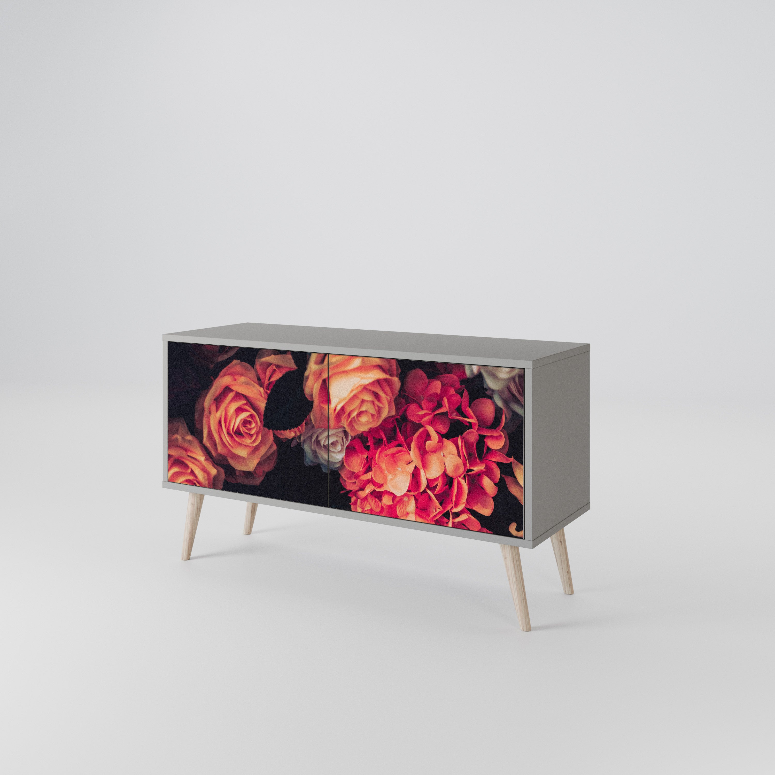 NEVERENDING BLOOM Compact 2-Door TV Cabinet