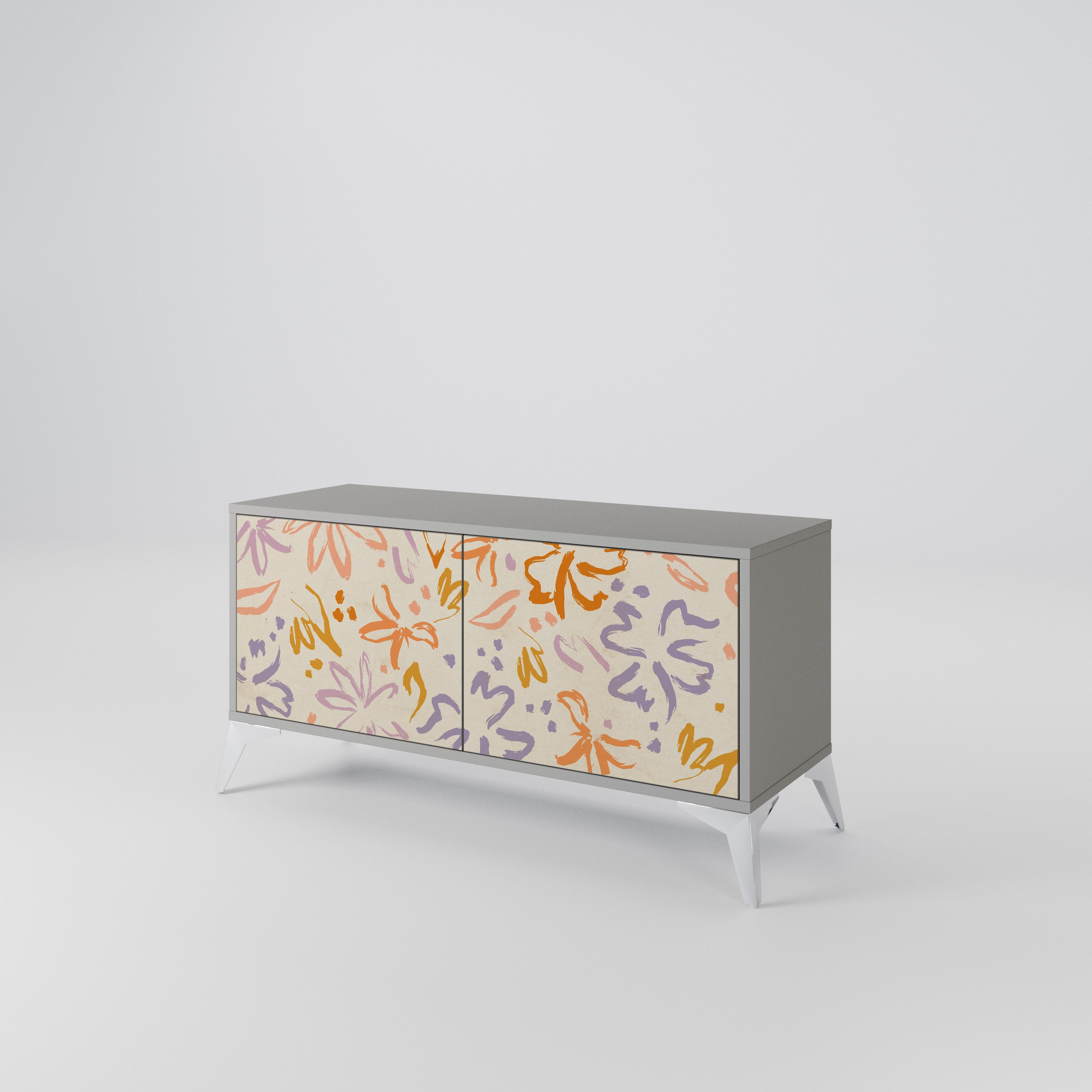 SPRING WHIMSY Compact 2-Door TV Cabinet