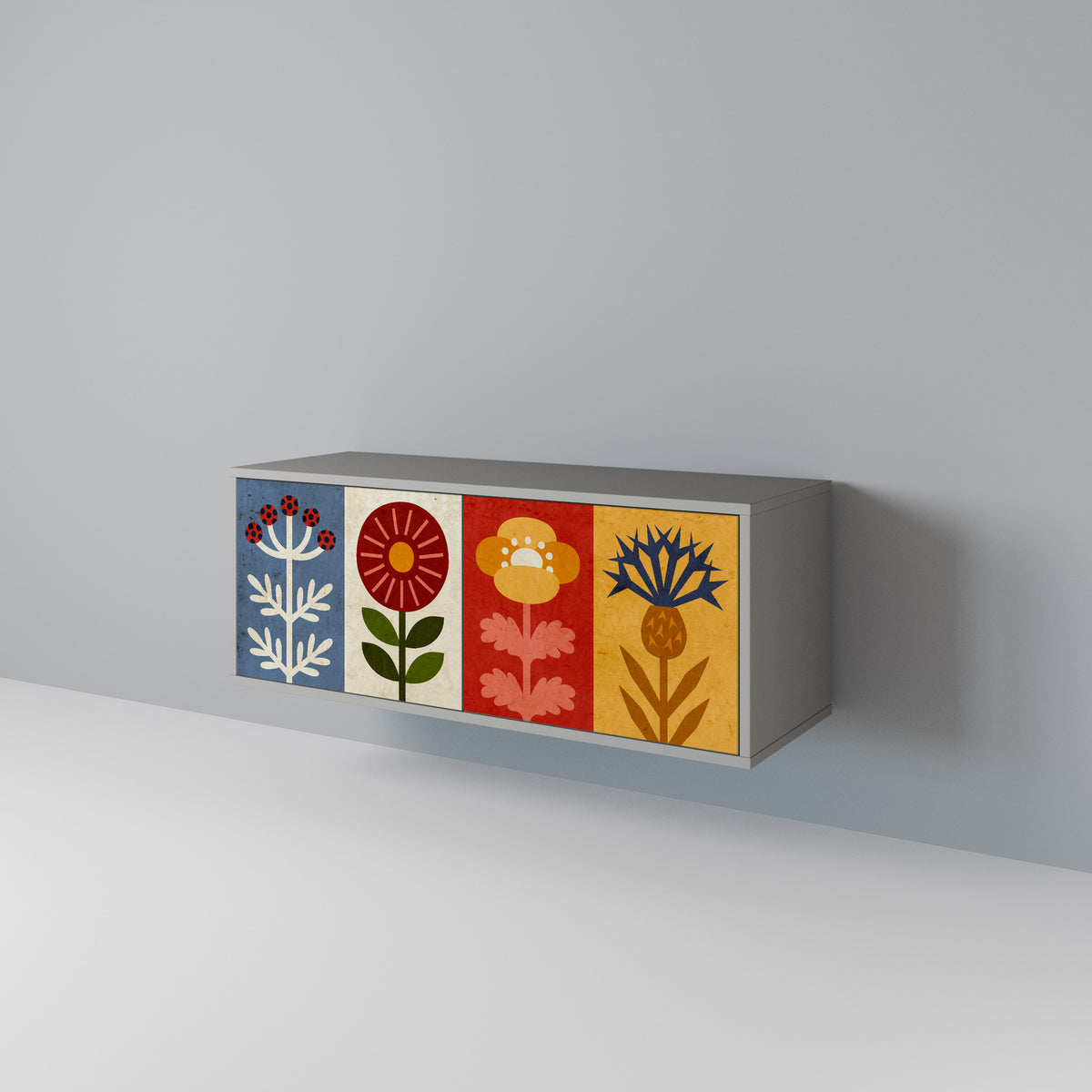 SCANDIC FLOWERET Συμπαγές έπιπλο τηλεόρασης 2-θυρών