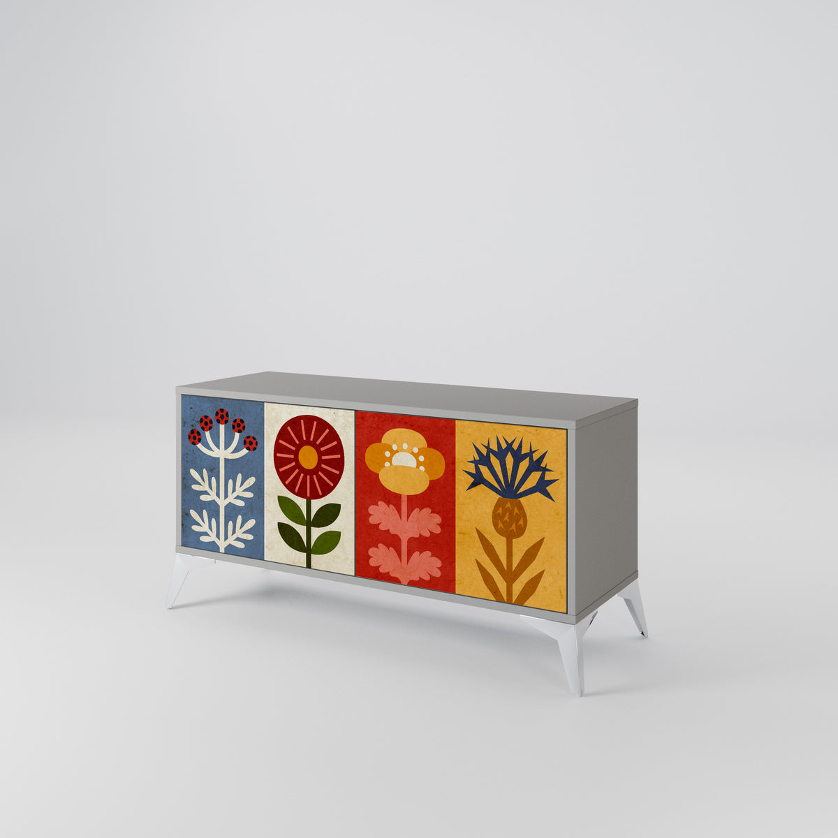 SCANDIC FLOWERET Συμπαγές έπιπλο τηλεόρασης 2-θυρών